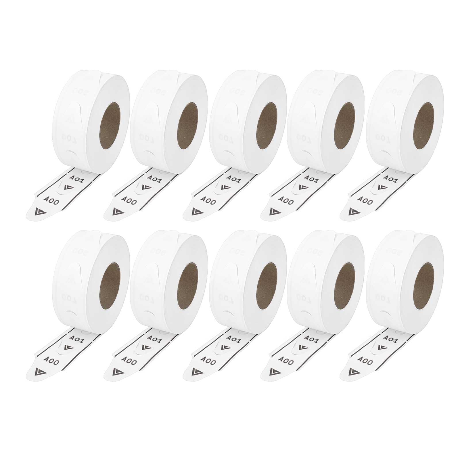 Microframe Corporation 10 Rolls of 2-Digit White Take a Number Tickets for D80 Ticket Dispenser - 2000 Tickets/roll