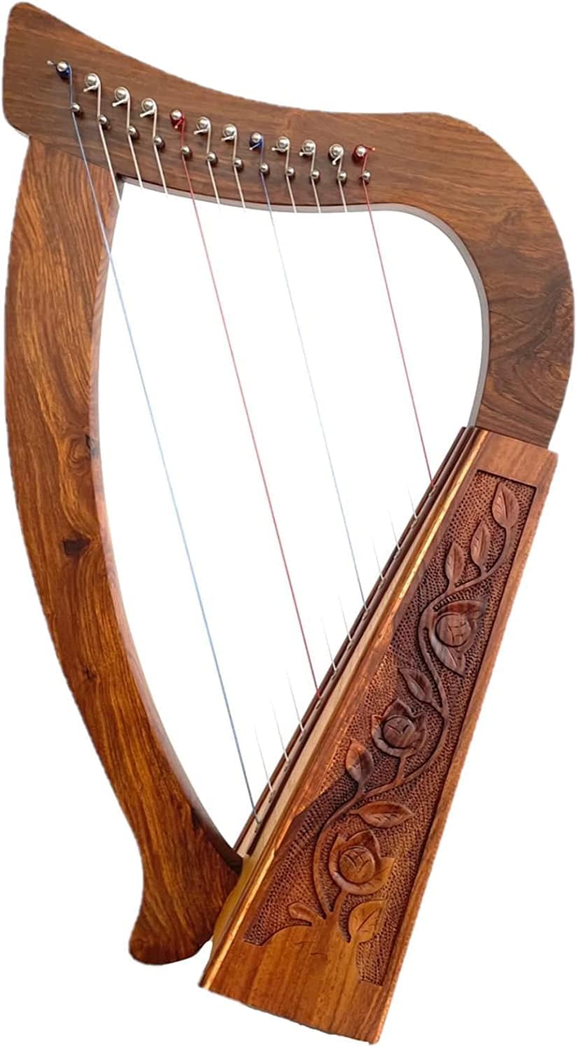 Uzman-Versand Celtic Harp 12 Strings - Baby Harp Ideal for Beginners - Hand Made