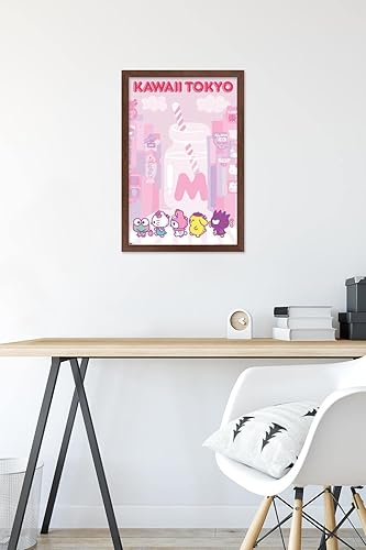 Vista 19 de Trends International Hello Kitty and Friends - Póster de pared Kawaii Tokyo, 22.37 x 34.00 pulgadas, versión enmarcada en blanco