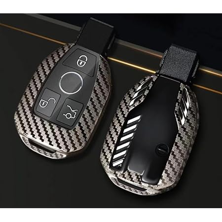 Autoschlüssel Hülle Für Mercedes Benz AMG A/B/C/E Klasse - TPU Schutzcase Mit Kette