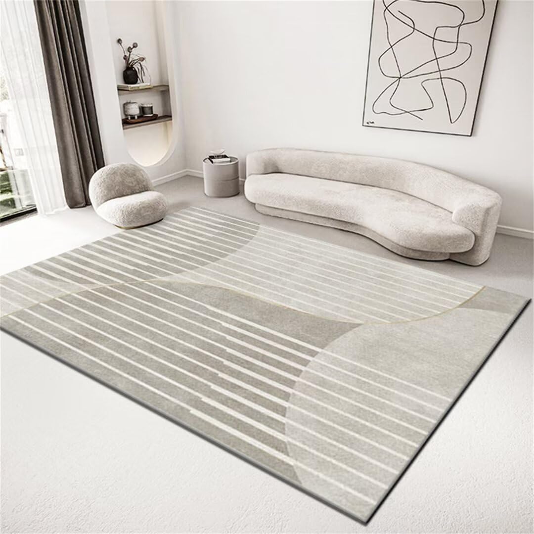 Tapis chambre enfant lavable et durable à poils courts gris