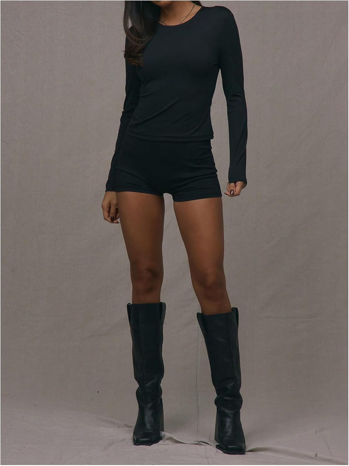 QJQ Women's High Rise Booty Shorts Y2k Skinny Micro Mini Shorts Sexy Summer Hot Basci Shorts 2026 - Image 4