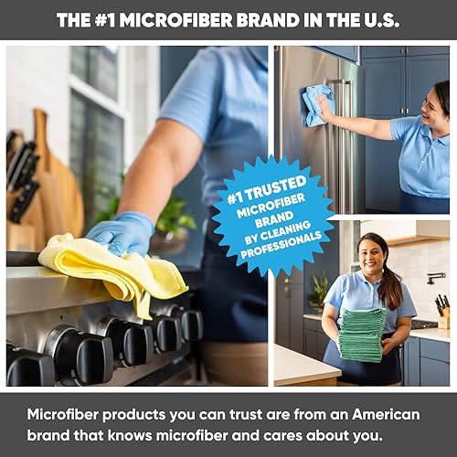 Miniatura 10 de Toalla Buff Pro de Microfibra de Superficie Múltiple - Paquete de 12 unidades - Paños de limpieza premium - Limpia, quita el polvo, pule, absorbe -