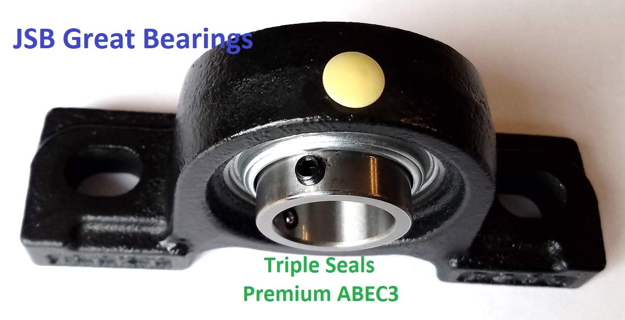 Premium solid base UCP206-18 triple seals ABEC3 Pillow block bearings 1-1/8 bore UCP206