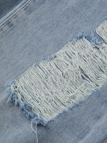 CIDER Women's Cute Patchy Denim Jeans4