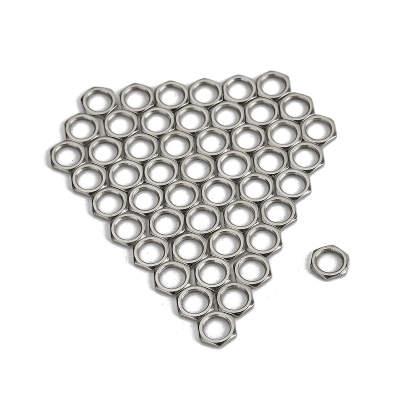 ERINGOGO 50 Pack Metric Thread Zinc Guitar Bass Barrel Jack Socket Fine Nut for Electric Guitar Hardware
