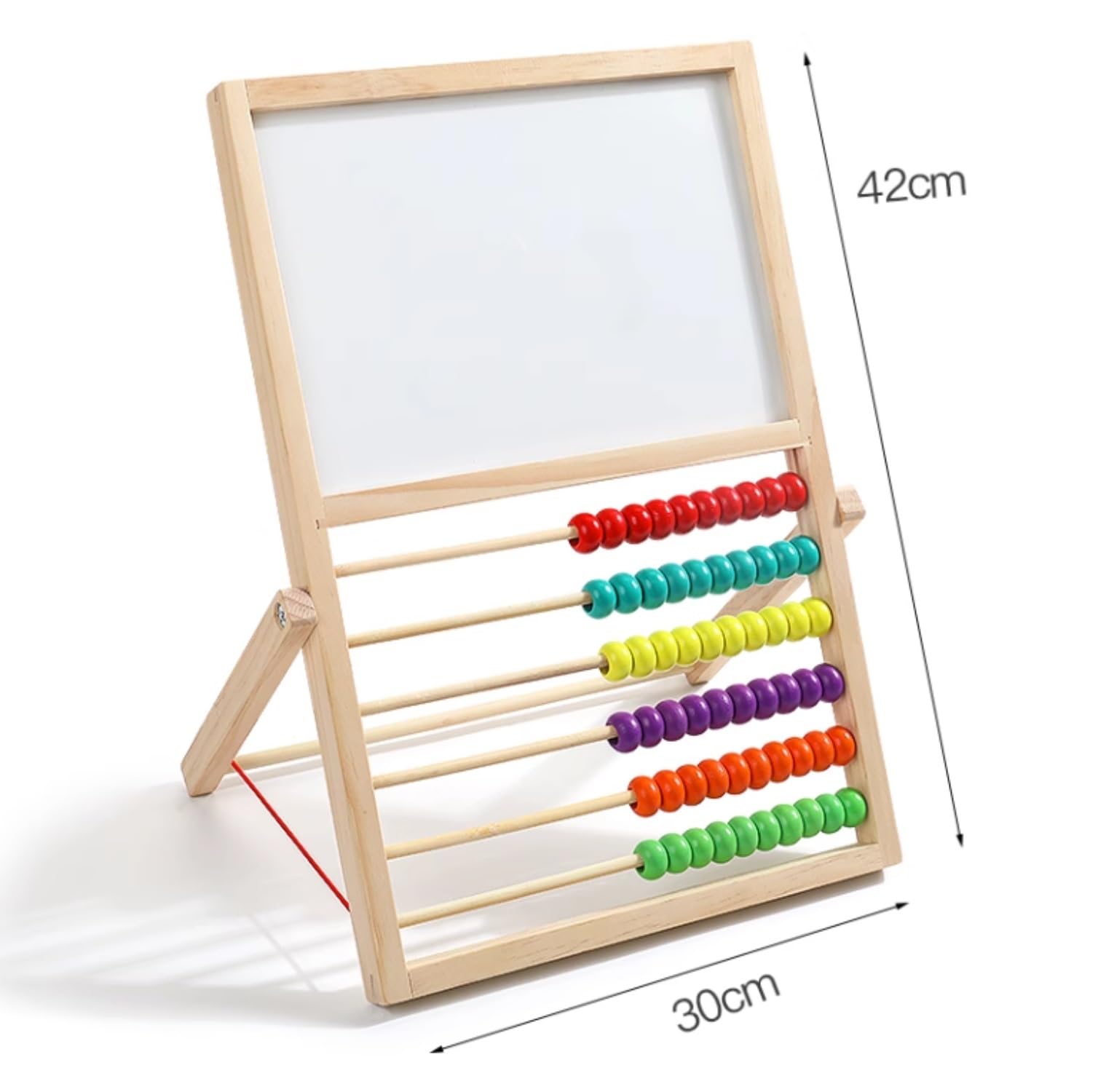 Abacus Deska Do Rysowania Abakus Drewniana Rama Wielofunkcyjny 6-rzędowy Ramki Liczenia Wczesnej Nauki Przybory Szkolne