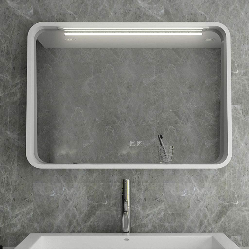 Bathroom Mirror with Lights LED Illuminated - Demister Sensor Switch Light with Shaver Socket Shelf Cold and Warm Light