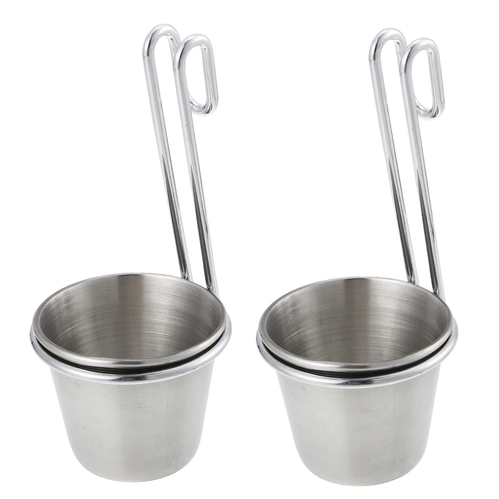 GRIRIW 2 Pcs Stainless Steel Condiment Sauce Cups Reusable Sauce Storage Containers for Dipping Appetizers Easy to Clean Smooth Surface for All Occasions