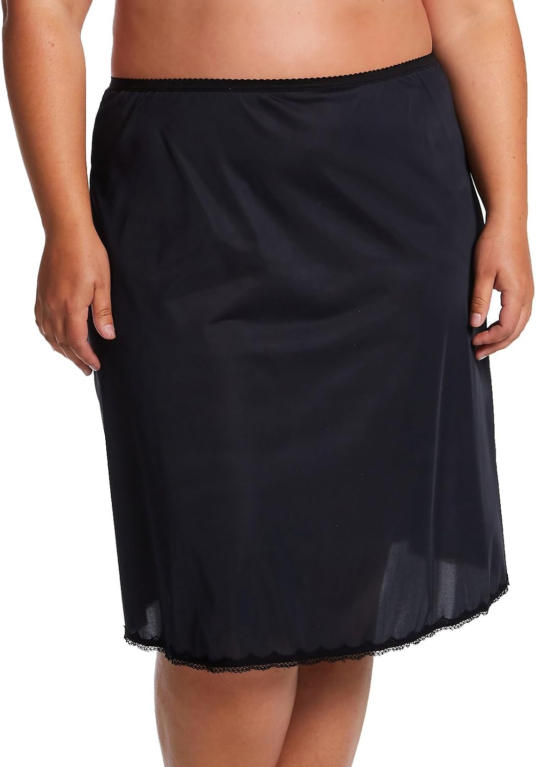 Shadowline 25" Flare Half Slip, Black, 2X Plus