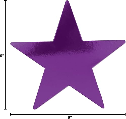 Vista 24 de Beistle 72-Pack Foil Gold Star Cutouts, Awards Night Party Decorations for Festive Celebrations, Starry Theme Decor for Wall & Table, 5