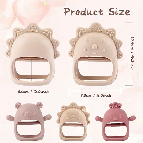 Miniatura 10 de Juguetes de dentición para bebés, juguetes de dentición, mordedores para bebés de 3 a 6 meses, juguetes masticables para bebés, sin BPA, con textura