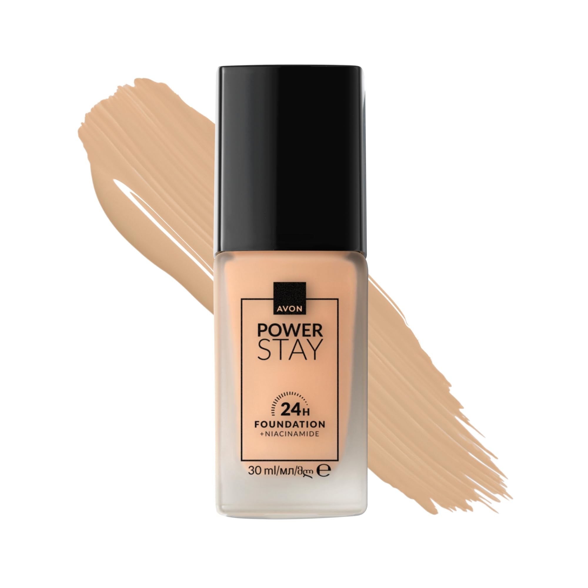 Avon Power Stay 24 Hour Longwear Foundation SPF10, Alabaster 130N, Colour Lock Technology, Breathable, Natural-Looking Formula, 35 Shades, Cruelty Free