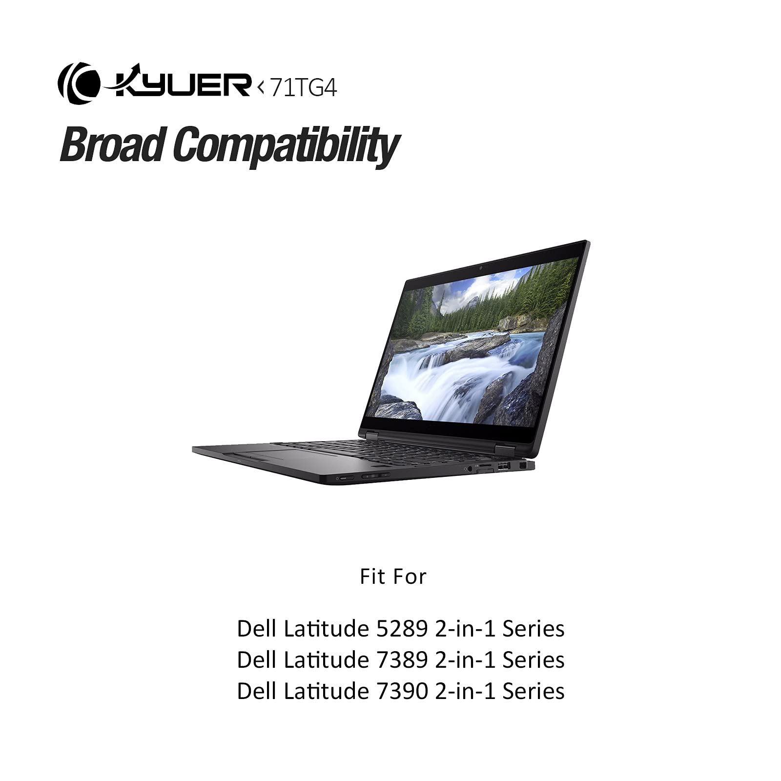 K KYUER 45Wh 71TG4 Laptop Bateria do Dell Latitude 12 5000 5289 13 7000 7389 7390 13" 13.3" P29S001 P29S002 2-in-1 Business Series 071TG4 K5XWW X49C1 0X49C1 725KY N18GG CFX97 3745mAh Notebook Battery