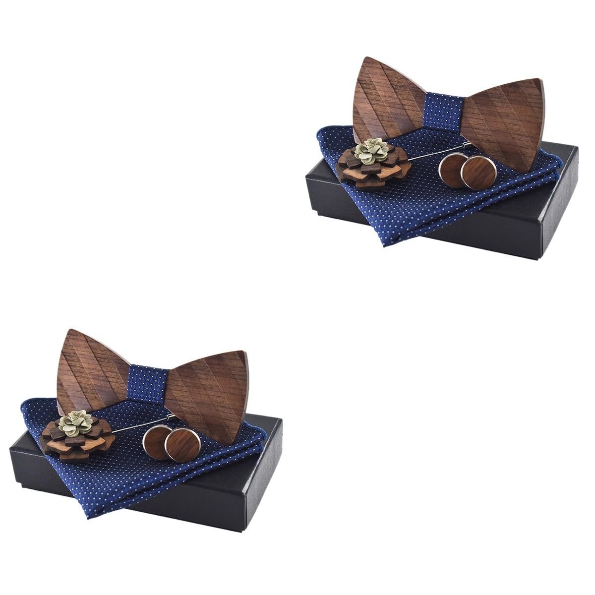 Didiseaon 2juegos Corbata De Clásica Pañuelo Gemelos y Corsage Para Eventos De Boda Accesorios De Moda Para Hombres