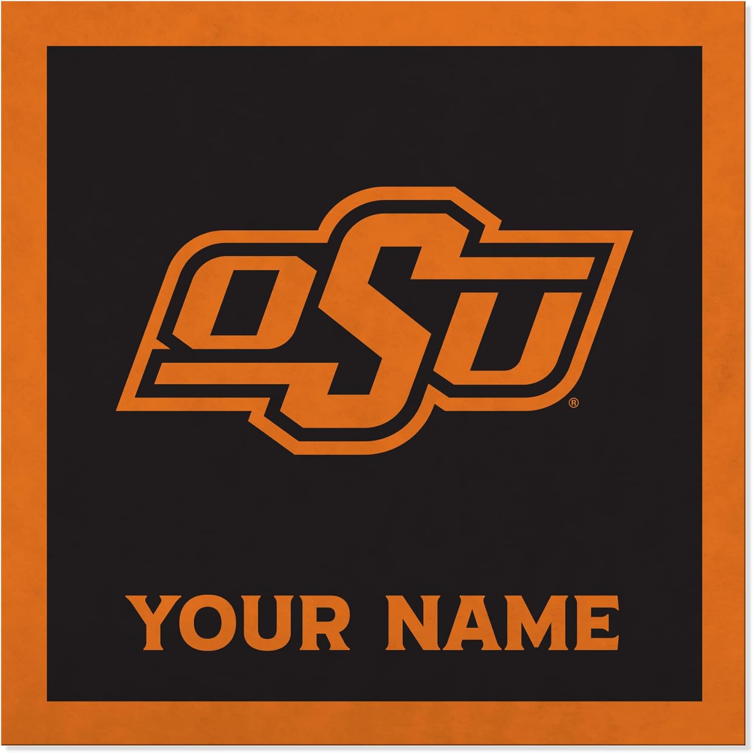 Rico Industries NCAA Oklahoma State Cowboys Personalized 23" Felt Wall Banner - Sports Decor for Man Cave, Game Room, Office & Bedroom - Long-Lasting, Customizable Wall Decorations - Made in The USA