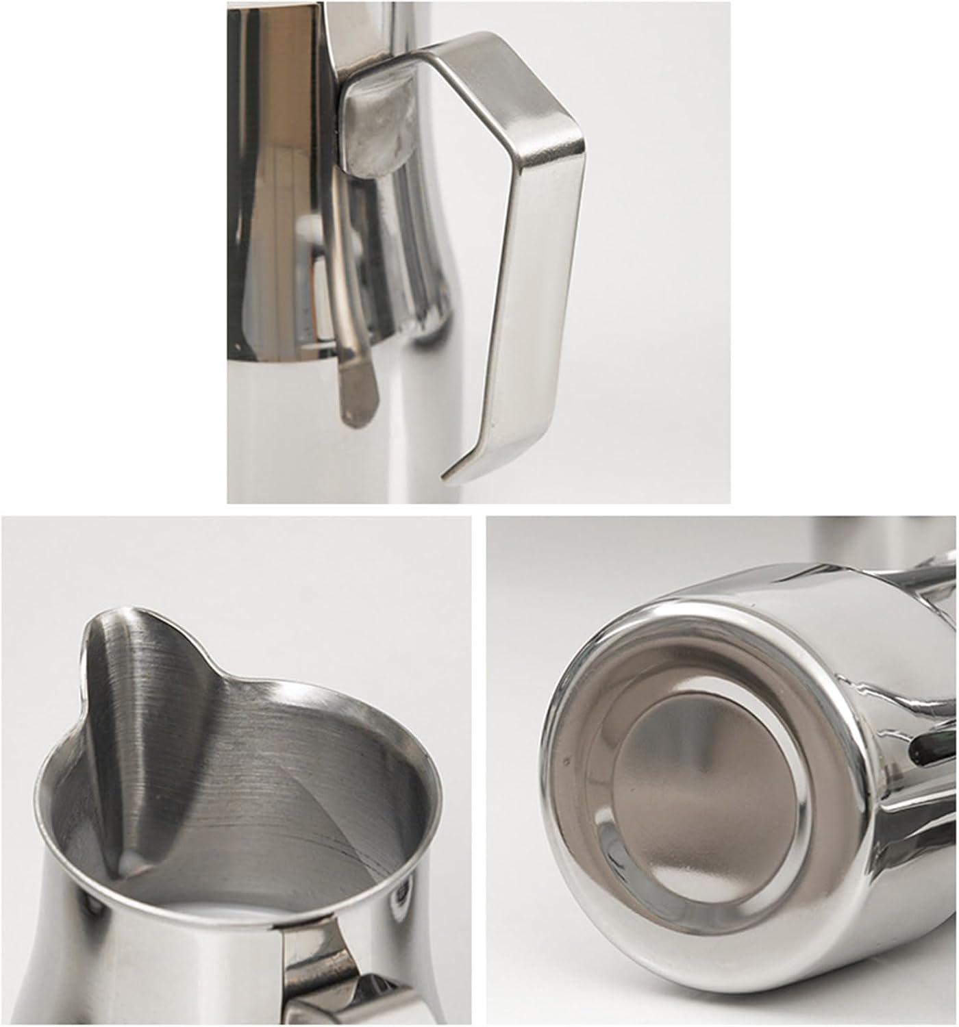 Stainless Steels Milk Frothing Cup with Ergonomic Handle Easy Coffee Cappuccino Latte Art Cup Pitcher Ergonomic Milk Frother