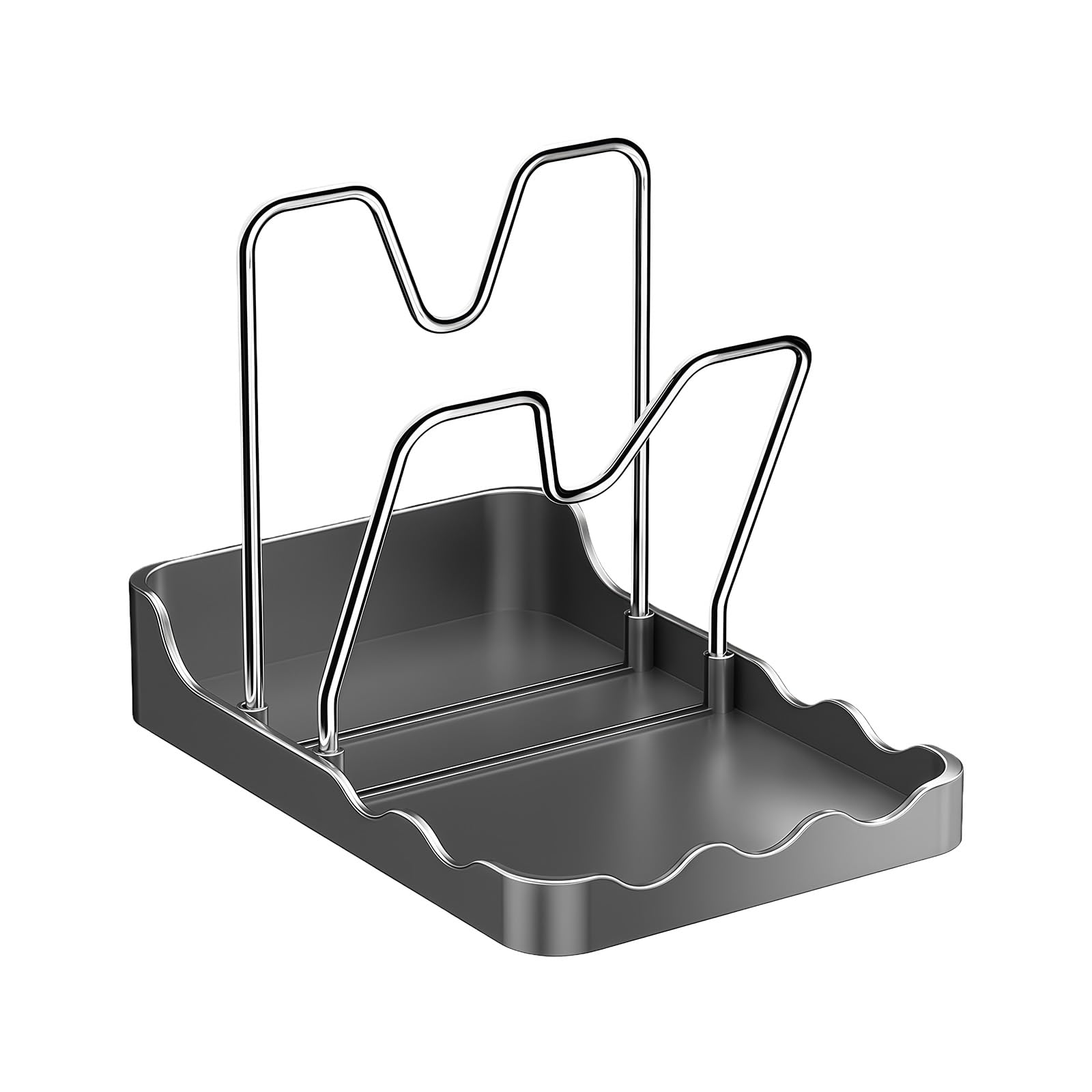 WGBOSMG Multifunctional Vertical Pots Lid Holder Stand for Kitchens Utensils Organization Space Saving Design Easy to Cleaning Sturdy Structure Multifunctional Kitchens Rack