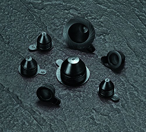 Image of Caplugs HETV-4 HETV Series Flexible Vinyl External Thread Plug, Flex500, to Plug Thread Size 7 /16 inch, Plug ID 0.438 inch x Plug Depth 0.438 inch, Protective Closure, Black, Pack of 200 (ZETV4Q2)