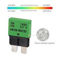 Vista 4 de Disyuntor de fusibles de 12 V 5 A, reinicio automático, ATO/ATC, kit de fusibles reiniciables de bajo perfil 12 V CC 5 amperios para automóvil, RV