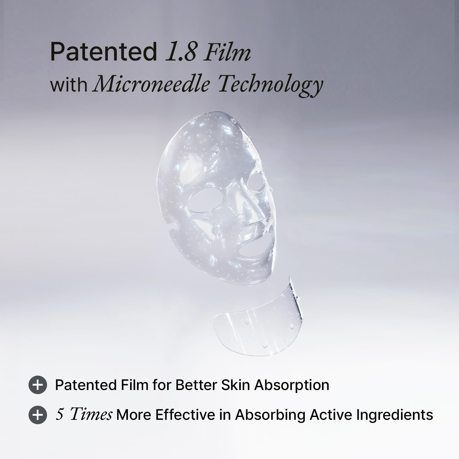 House of B Glow Glutathione 2-Step Face & Neck All-in-One Film, Dual-Care Set for Wrinkle Reduction & Skin Tone Enhancement, Shine Your Light with 3 Counts Korean Mask