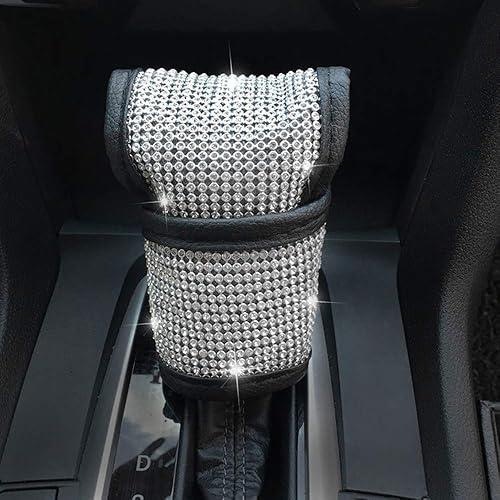 Miniatura 6 de Juego de 5 accesorios brillantes para automóvil, almohadillas para cinturón de seguridad de automóvil, almohadillas para los hombros, cubierta de