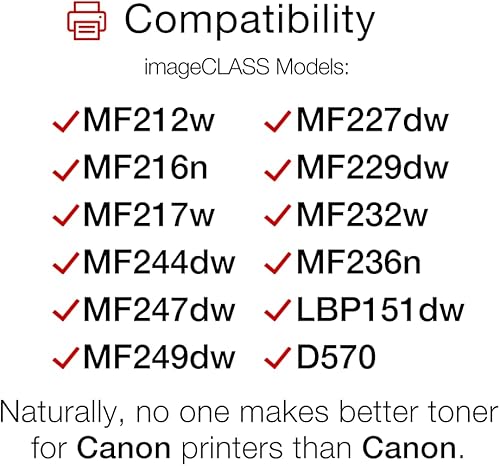 Miniatura 2 de Canon Cartucho de tóner genuino 137 negro 9435B001 1 paquete para Canon ImageCLASS MF212w MF216n MF217w MF244dw MF247dw MF249dw MF227dw MF229dw