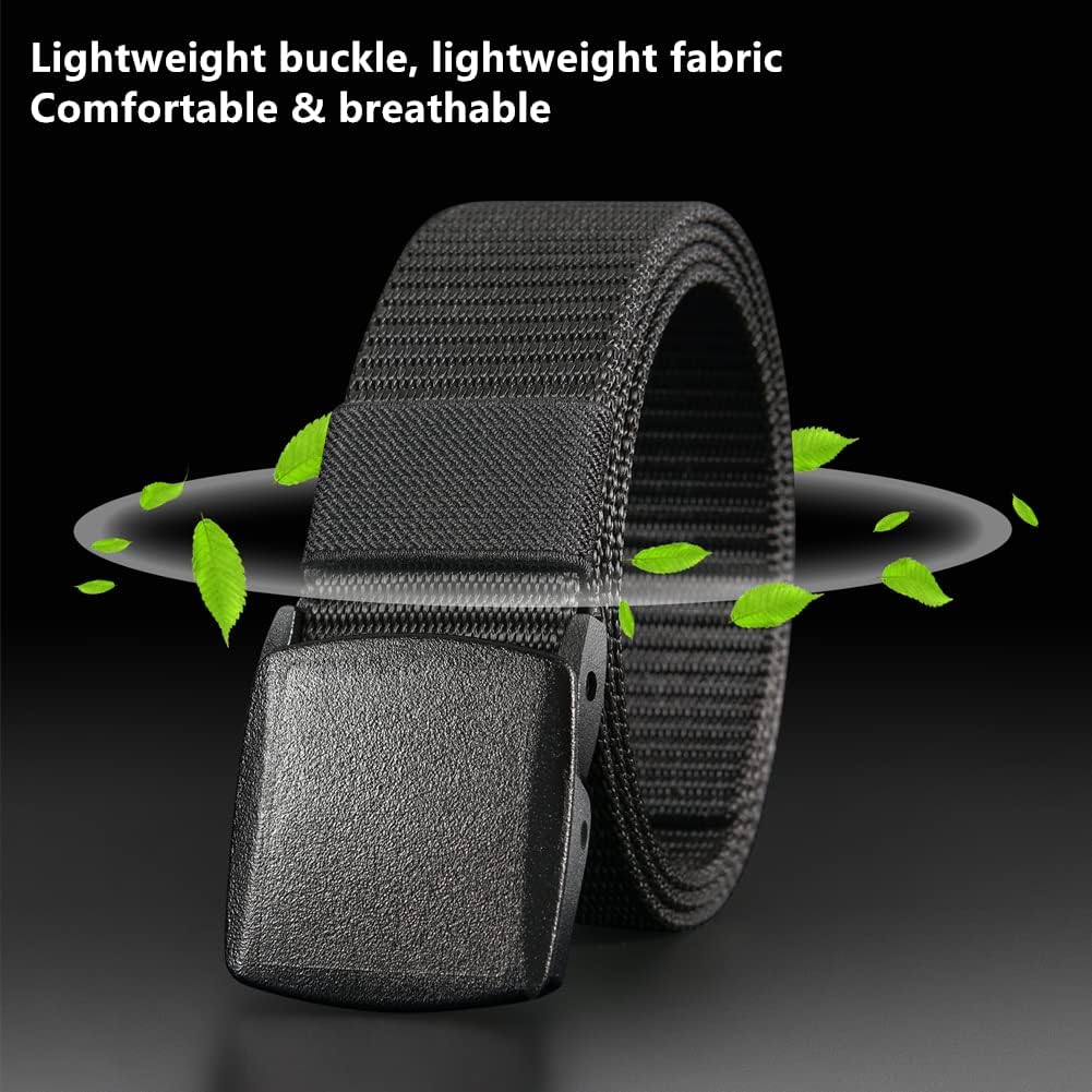 Plus Size Belt for Big Men Women Length 59 Inches,8 Pack Nylon Military Tactical Plastic Buckle Belt Webbing Canvas Outdoor Web Belt - Image 3