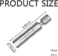 Vista 2 de beypovk Enchufe de bujía de 0.551 in, giratorio de 360 grados, universal, magnético, 12 puntos, unidad de 3/8 pulgadas, juego de herramientas