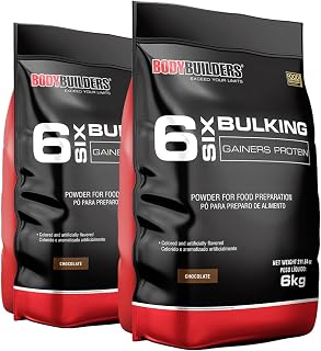 Kit 2x Hipercalórico 6 Six Bulking 6kg – Bodybuilders Sabor Chocolate