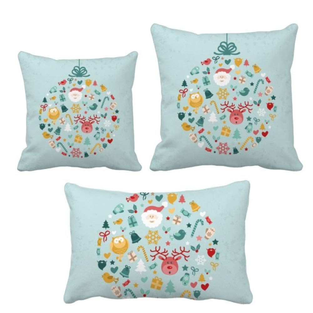 Coussin Joyeux Noël cartoon décoration canapé maison salon