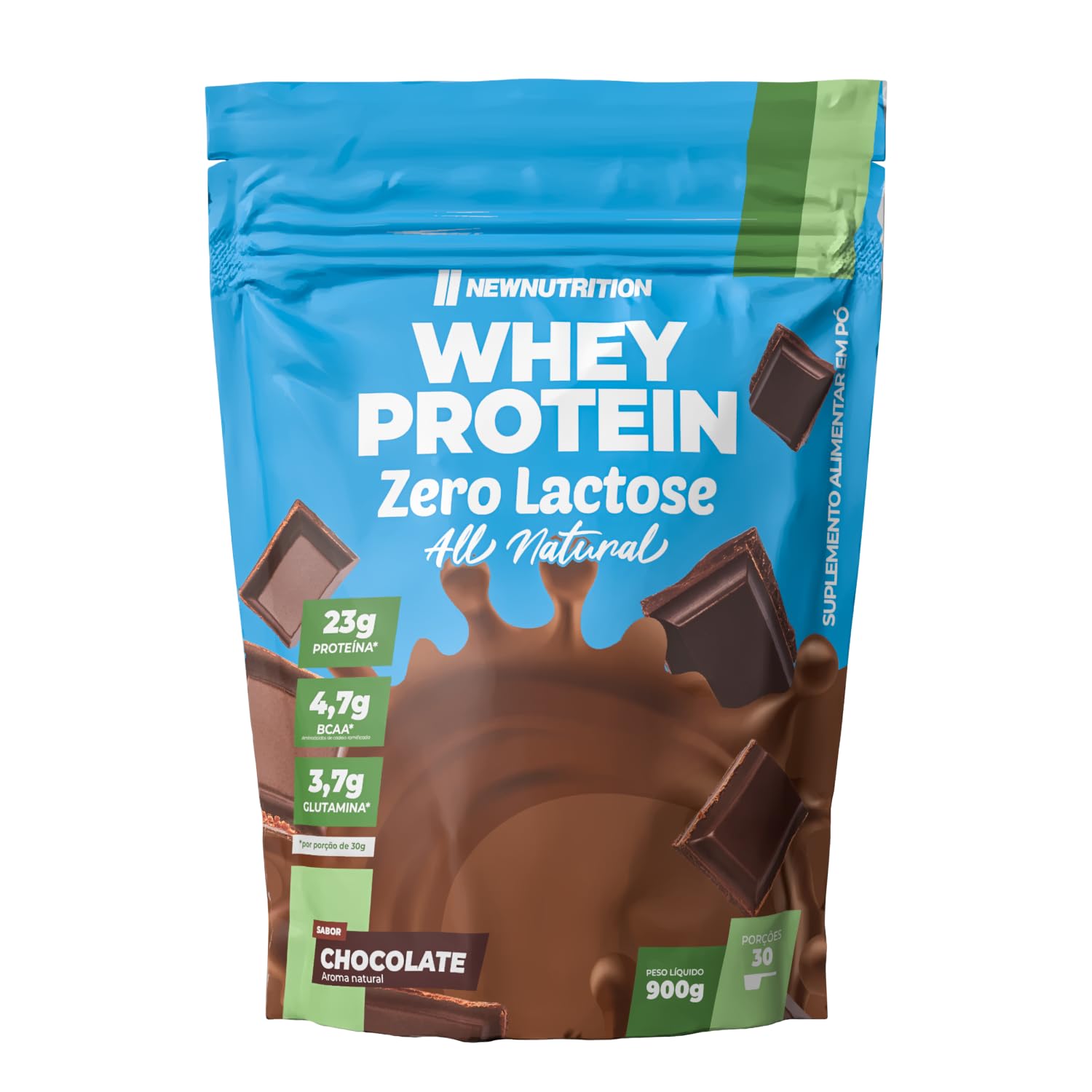 Whey Protein Zero Lactose All Natural 900g Chocolate NewNutrition