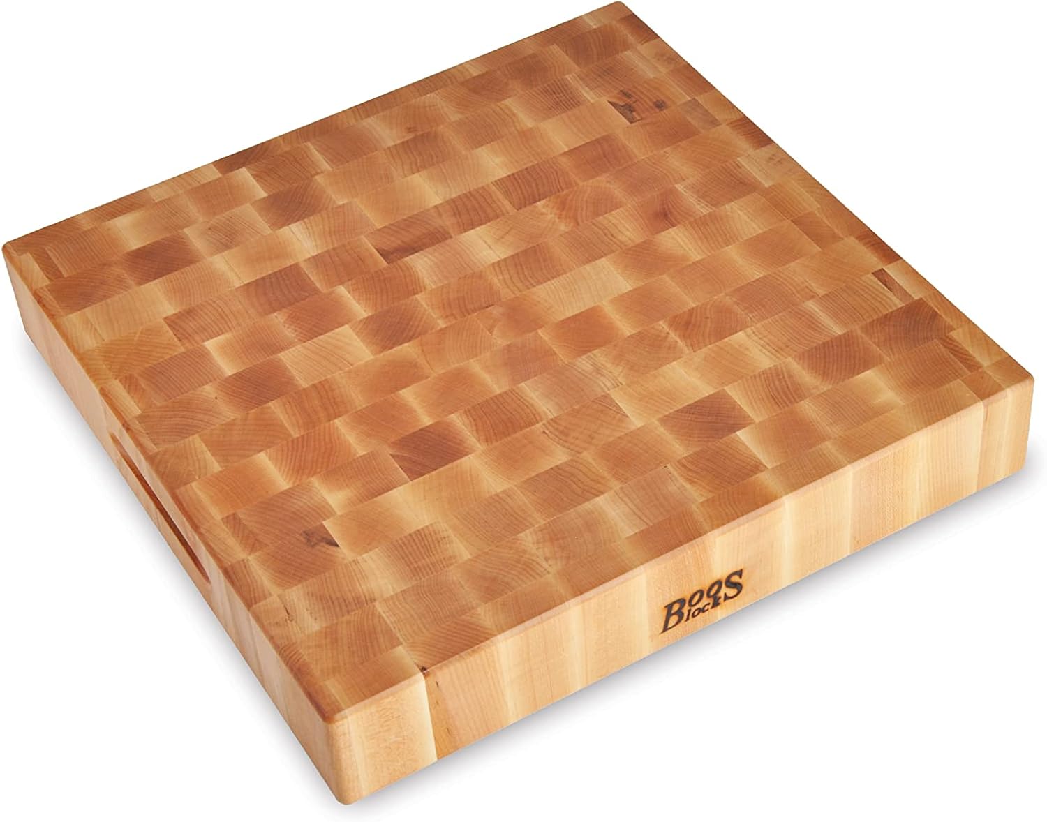 John Boos Block CCB183-S Classic Reversible Maple Wood End Grain Chopping Block, 18 Inches x 18 Inches x by 3 Inches