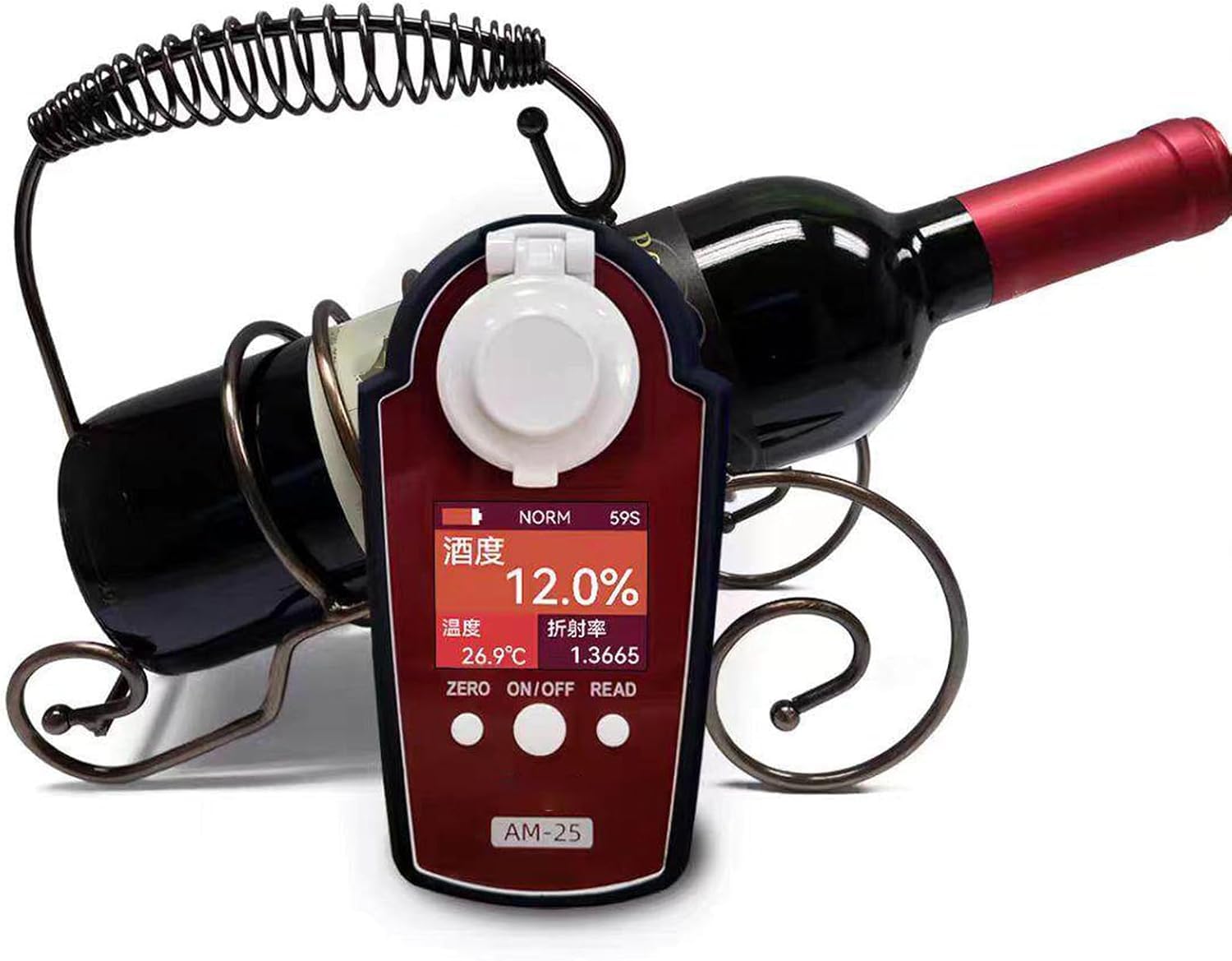 Refractómetro portátil de alcohol, probador de mano para concentración de vino, preciso y fácil de usar para fabricantes de vino y entusiastas