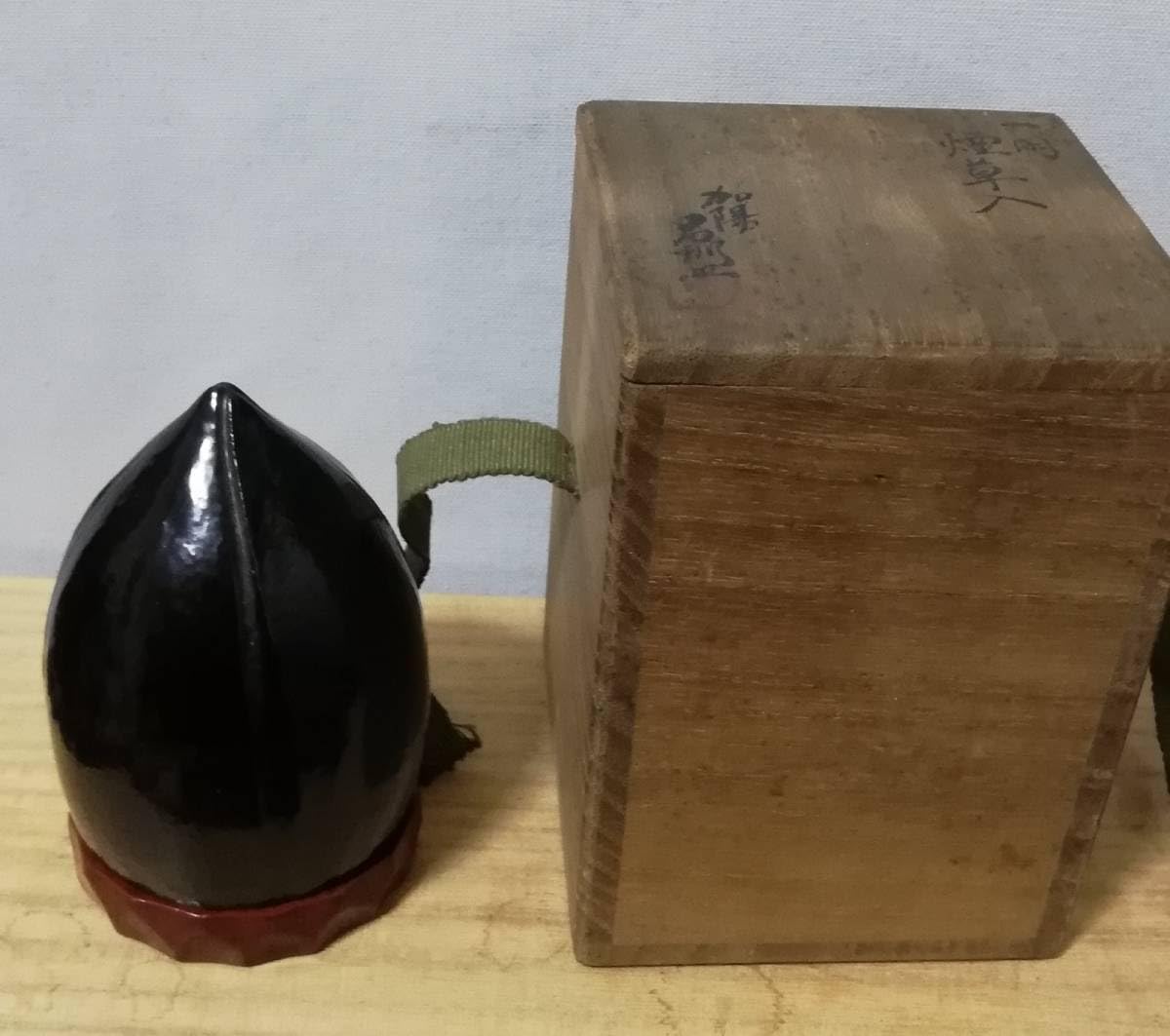 Amazon.co.jp: 加陽 大垣昌訓造 桃形 漆 棗共箱好 箱書き有