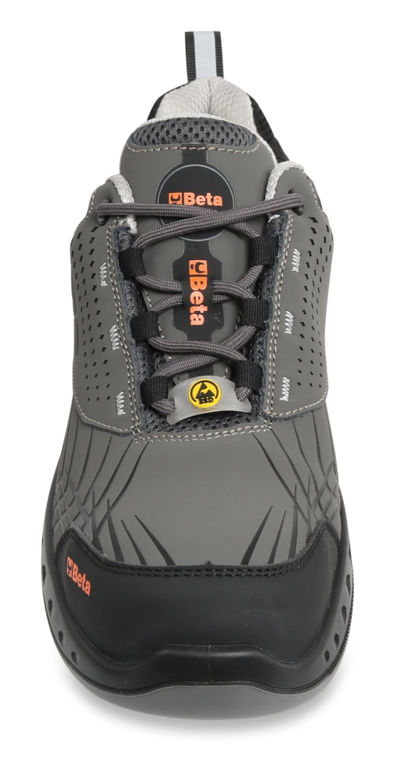 BETA 7273G, Zapatos de Seguridad FitEVOLUTION en Nobuk Hidrófugo, Zapatos de Trabajo Antiperforación con Soporte de Estabilidad en el Talón, Talla EU 44, 600g