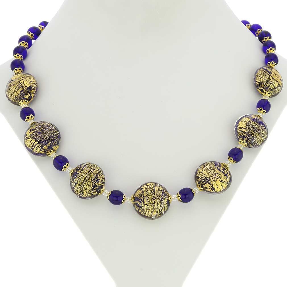 Glass Of Venice Murano Glass Necklace Ca D'oro - Cobalt Blue