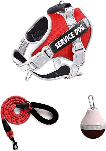 Miniatura 1 de Callkroon g Arnés para perro, arnés sin tirones para mascota con correa de 4.9 ft y botella de agua, chaleco acolchado ajustable para perro, chaleco