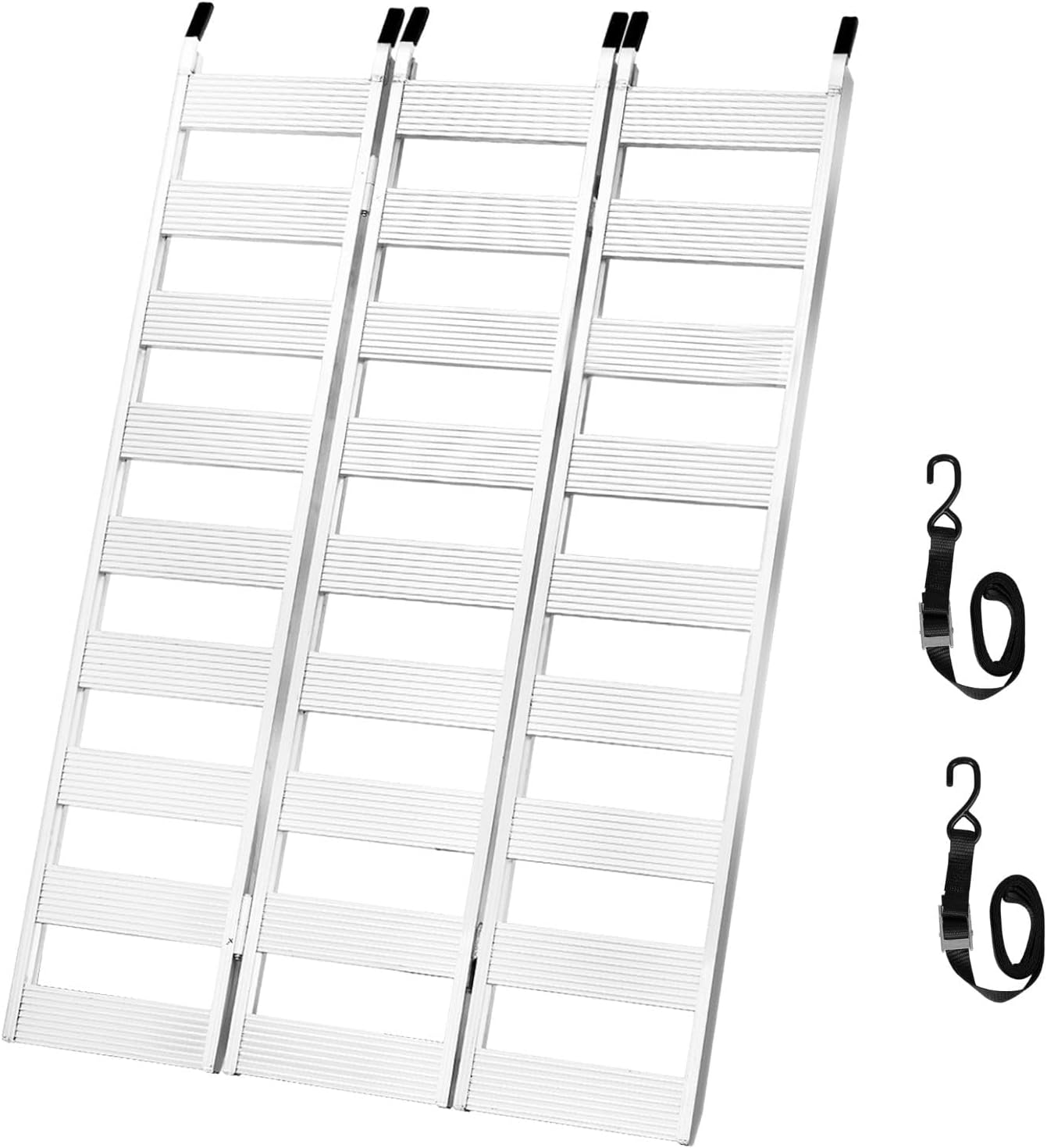 7.5 FT Aluminum Loading Ramps for Pickup Trucks | 1500 lbs Capacity ATV, Motorcycle, Lawn Mower, Dirt Bike, UTV Loading | Foldable, Lightweight with Rubber Handles | 2PC Set