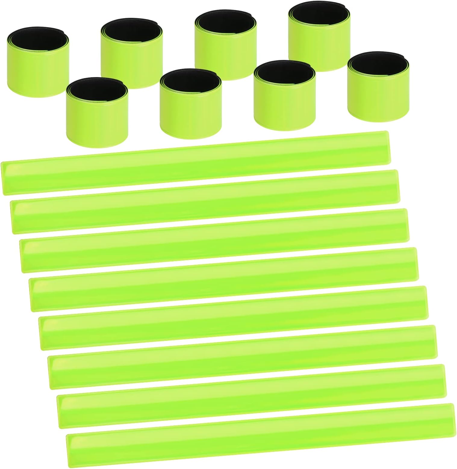 URAQT Reflector Strips, Reflective Snap Band, Highly Reflective Wearable Wrist/Ankle Bands, Snap Safety Armbands for Cycling, Running, Adults, Children