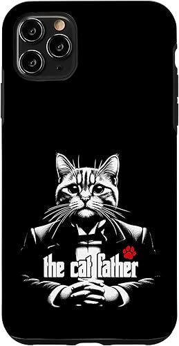 iPhone 11 Pro Max The Catfather Fathersday Funny Gifts Best Birthday Cat Dad Case
