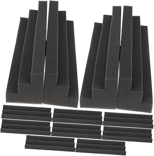 12pcs Black Sponge Bass Trap Corner Wall Panels for Recording Studios