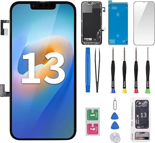 para iPhone 13 Reemplazo de pantalla de 6.1 pulgadas con altavoz de oído Cable Flex Sensor de proximidad Pantalla LCD táctil digitalizador Asamblea