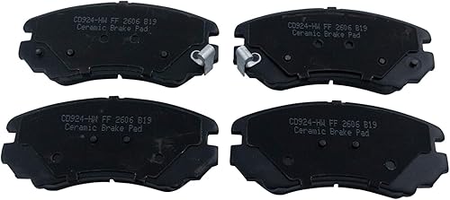 Miniatura 6 de TRQ Kit de pastillas de freno delantero y rotor, kit químico de freno, pastillas de freno de cerámica compatible con Kia Soul 2010-2011