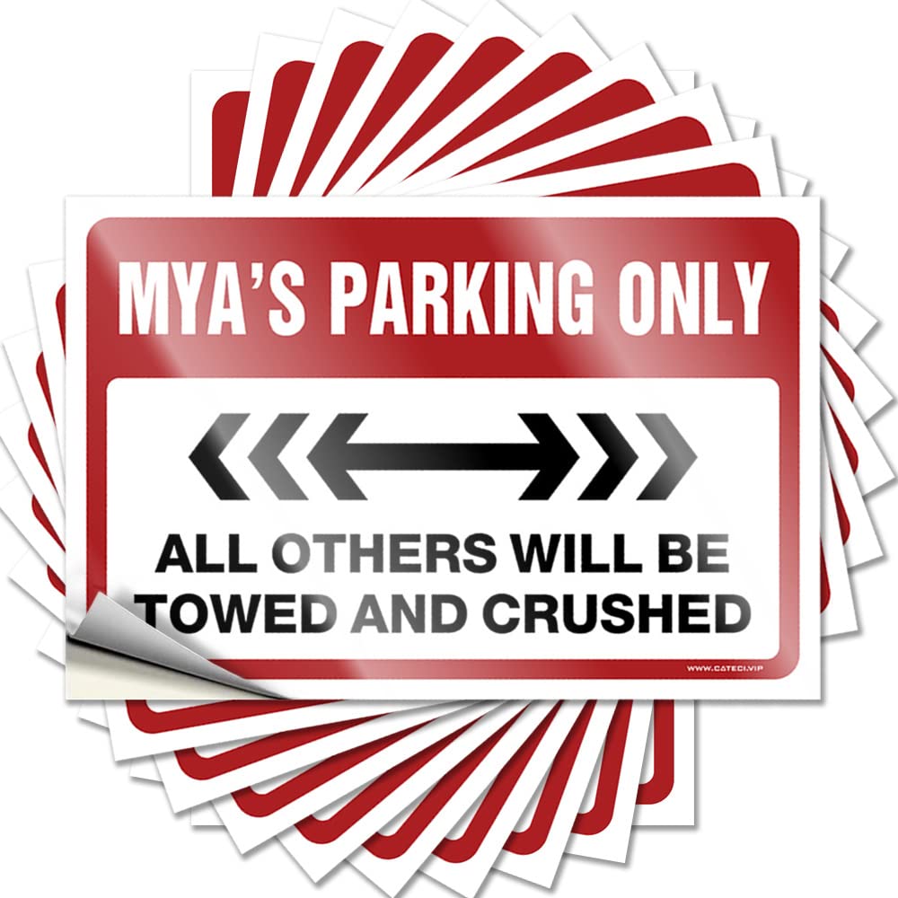 Decal Outdoor Fall Decor Vinyl Sticker | Mya's Parking Only Feminist for Coffee Use(8X12CM)