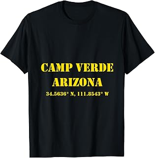 Camp Verde Arizona Coordinates Souvenir T-Shirt