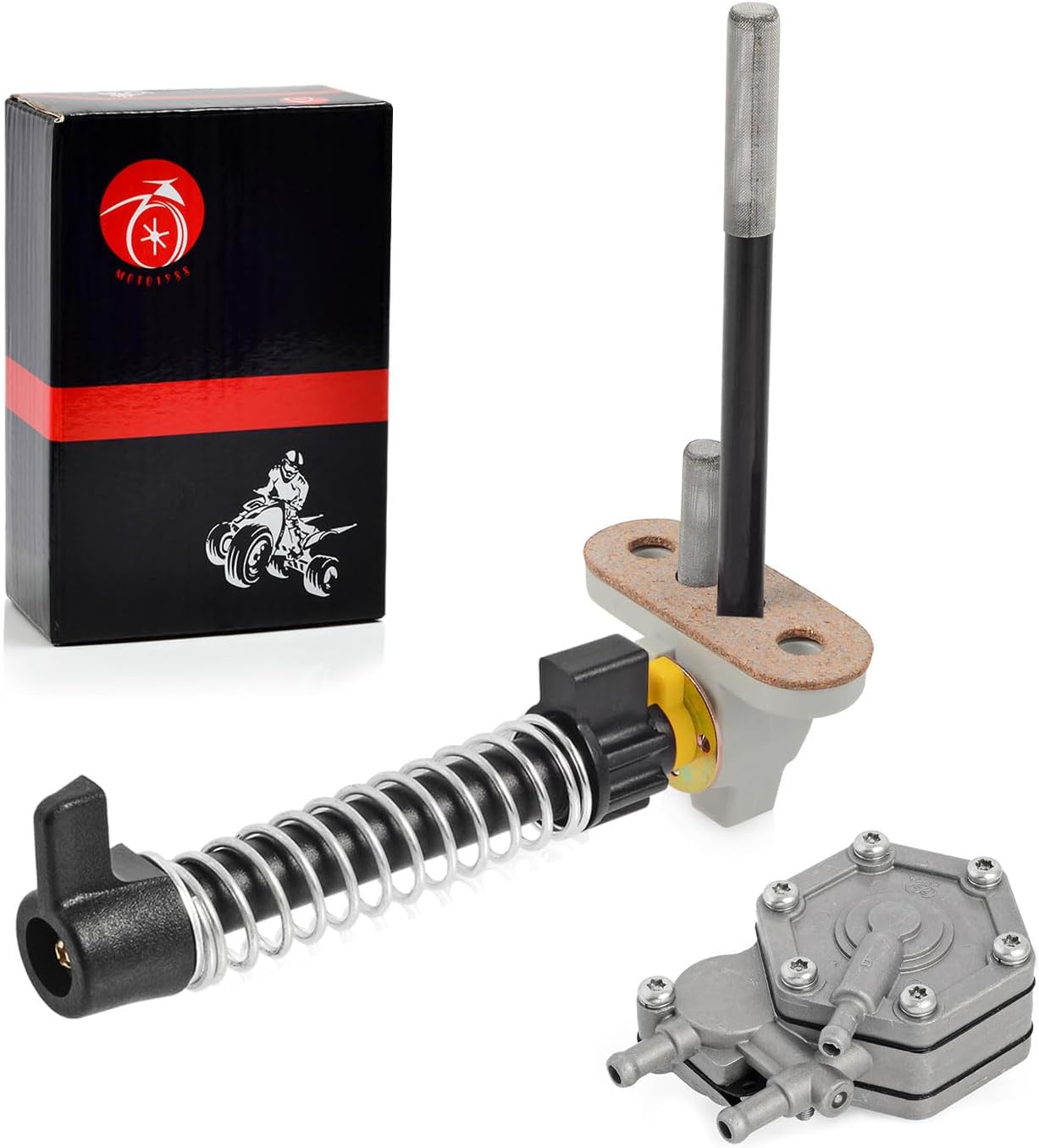 Fuel Pump & Fuel Valve Petcock and Lever knob SPRING kit For Polaris Scrambler 500 1998-2001 Magnum 425 1997-1998 Big Boss 500 1998-1999 7052190