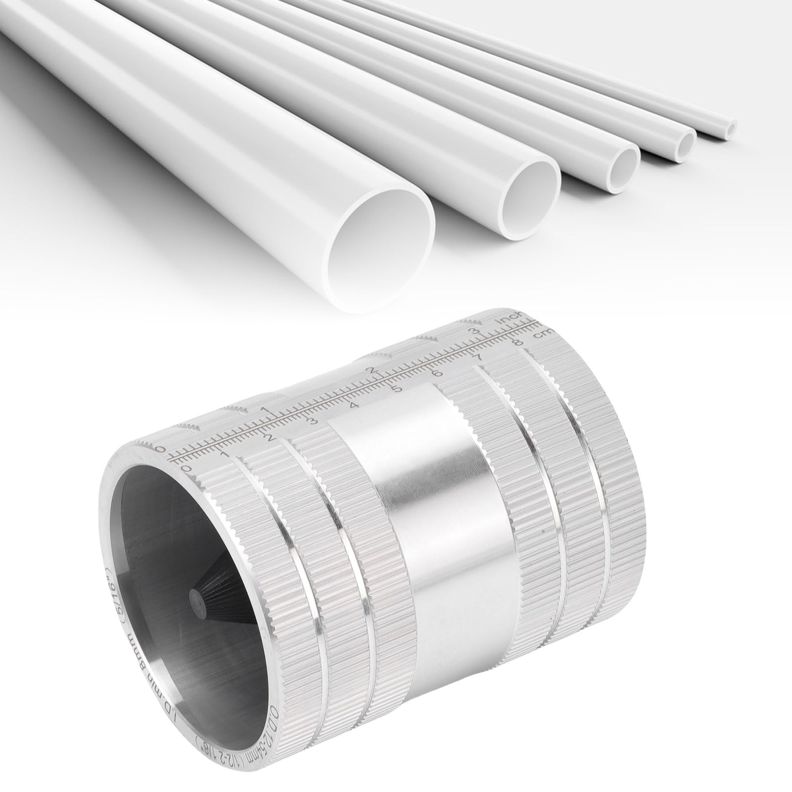 Goshyda Rozwiertak do Rur 12–54 Mm Wewnętrzny Zewnętrzny Gratownik, Narzędzie do Fazowania z podwójną skalą z 48 Ostrzami ze Stopu do Rur PVC z Miedzi i Stali Nierdzewnej