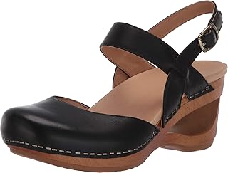 dansko black wedge sandals