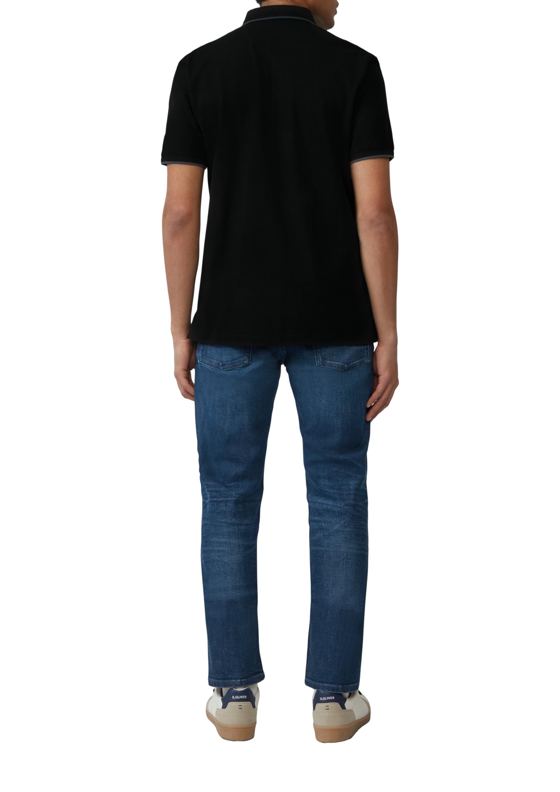 s.Oliver Męska koszulka polo sportowa, czarny, XL